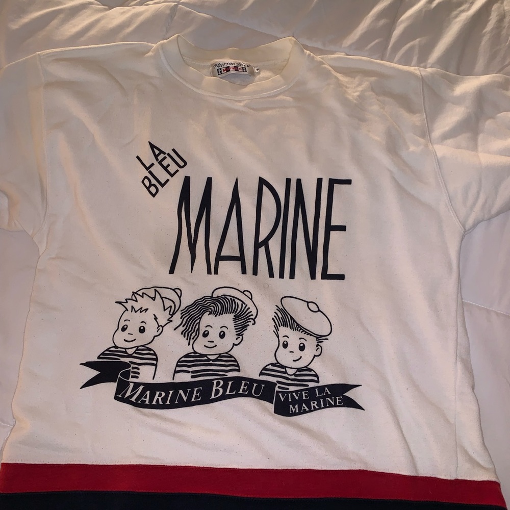 Marine Bleu Crew Neck - Womens Medium